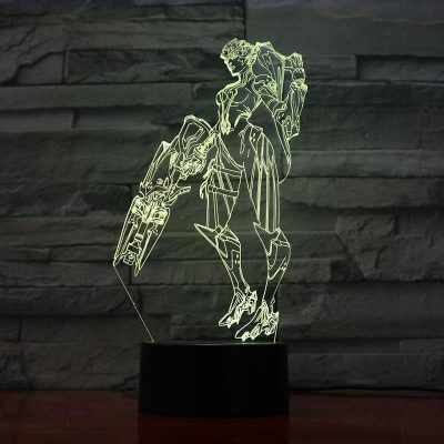Game Hero Overwatch Ow Dva 3d Led Lamp For Bedroom Luces 15Widowmaker