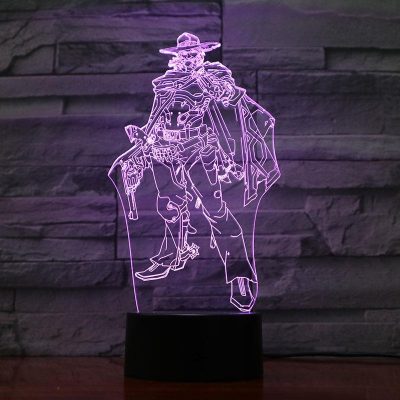 Game Hero Overwatch Ow 3d Led Lamp For Bedroom Luces 26
