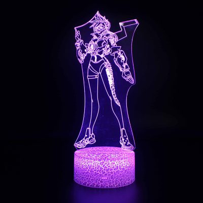 Game Hero Overwatch Ow Dva 3d Led Lamp For Bedroom Luces 02Tracer