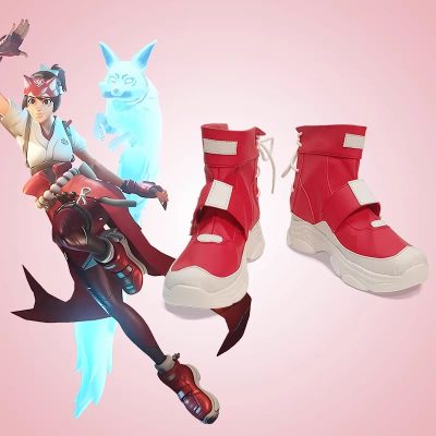 Game Overwatch 2 Kiriko Cosplay Shoes Boots Halloween Cosplay