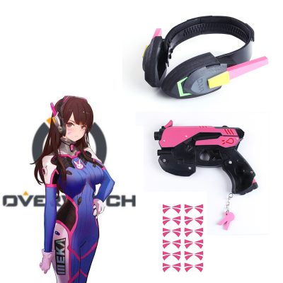 Overwatch D.Va Earphone Weapon Pistol Cosplay