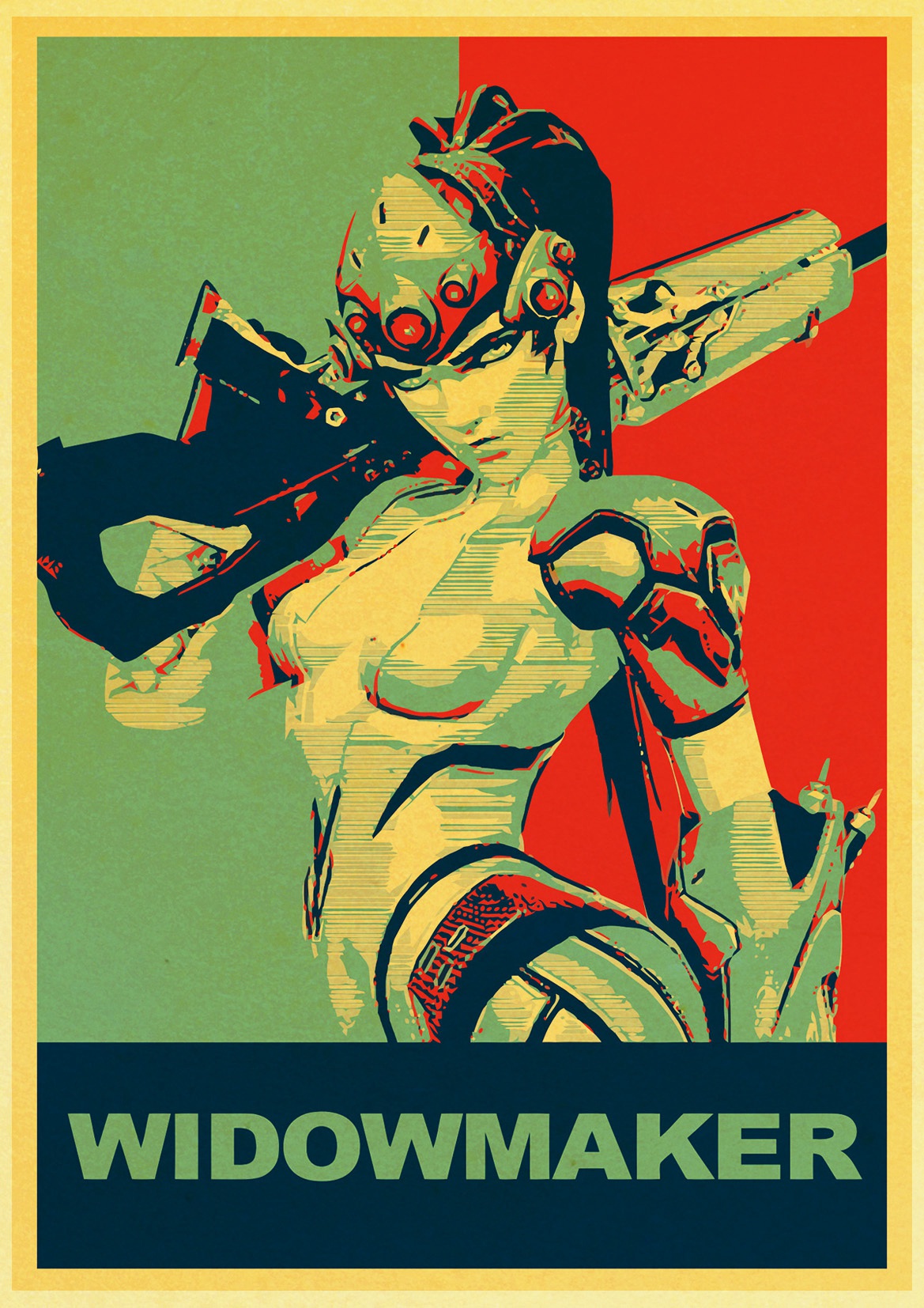 Game Poster Overwatch widowmaker retro posters kraft wall paper High Quality Painting For Home Decor Wall 18 - Overwatch Shop