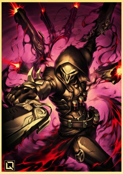 Game Trending Poster Widowmaker Overwatch retro Trending Posters kraft wall