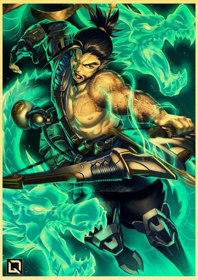 Game Top-selling Poster Overwatch retro Top-selling Posters kraft wall