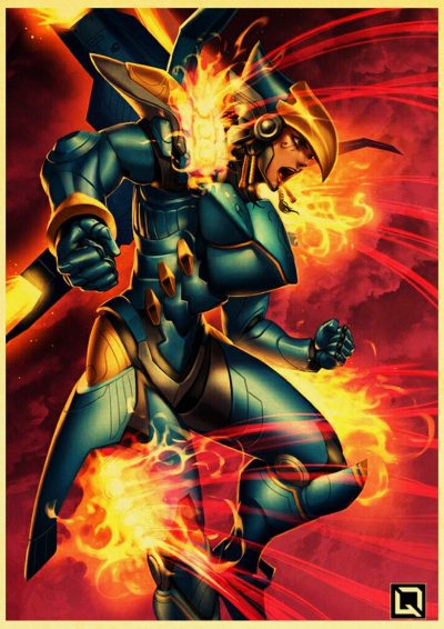 Game Trending Poster Overwatch retro Trending Posters kraft wall