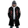 Genji Oni Mask Overwatch AOP Hooded Cloak Coat FRONT Mockup - Overwatch Shop