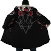 Genji Oni Mask Overwatch AOP Hooded Cloak Coat NO HOOD Mockup - Overwatch Shop