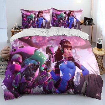 OW D.Va Overwatch Game Comforter Bedding Set 3D