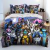 OW Overwatch Game Gamer DVA Comforter Bedding Set Duvet Cover Bed Set Quilt Cover Pillowcase King 16 - Overwatch Shop