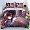 OW Overwatch Game Gamer DVA Comforter Bedding Set Duvet Cover Bed Set Quilt Cover Pillowcase King 19 - Overwatch Shop
