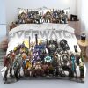 OW Overwatch Game Gamer DVA Comforter Bedding Set Duvet Cover Bed Set Quilt Cover Pillowcase King 2 - Overwatch Shop