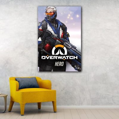 Soldier: 76 Overwatch Game Canvas Art Poster and Wall Art