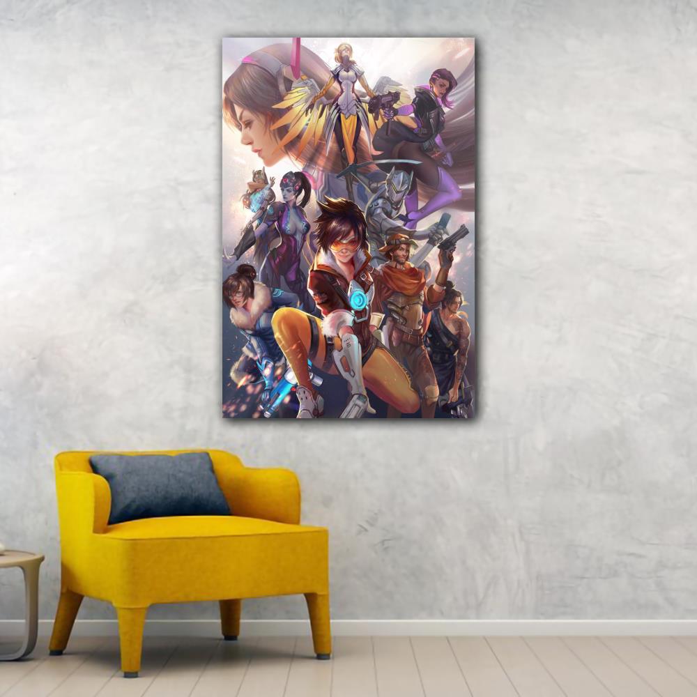 Overwatch Video Game Canvas Art Poster and Wall Art Picture Print Modern Family bedroom Decor Posters 19 - Overwatch Shop