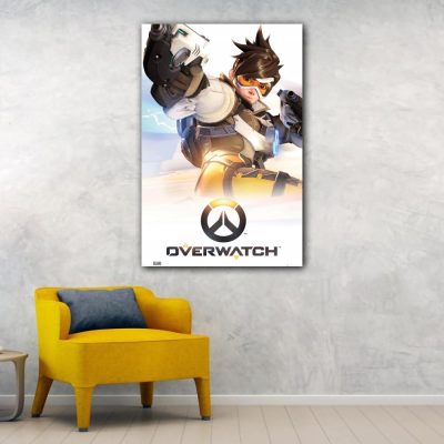 Tracer Overwatch Game Canvas Art New Arrival Poster and Wall Art