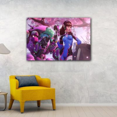 D.Va Overwatch Game Canvas Art Poster and Wall Art