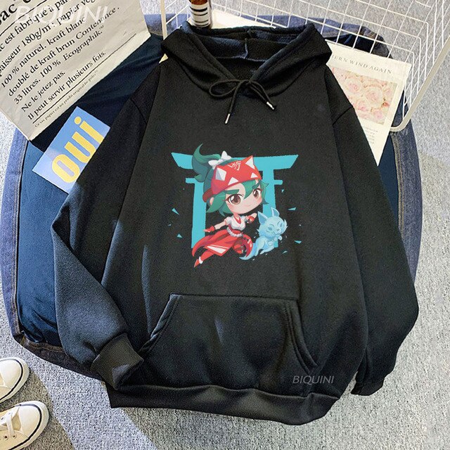 Anime Overwatch 2 Kawaii Kiriko Printed Hoodies Hot Game Anime Winter Man Women Hoodie Spring - Overwatch Shop