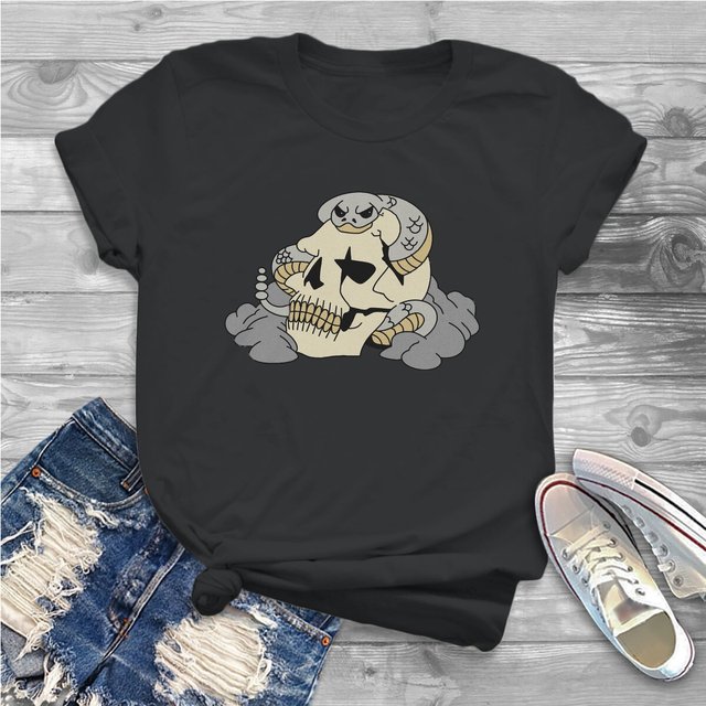 Deadlock Ashe Skull Women Shirts Overwatch T shirt Harajuku Vintage Female - Overwatch Shop