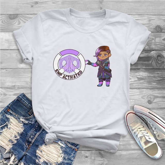 EMP Activated Hacked Active Women Tshirts Overwatch Game Aesthetic Vintage Female Clothing Large Graphic Tops 1.jpg 640x640 1 - Overwatch Shop