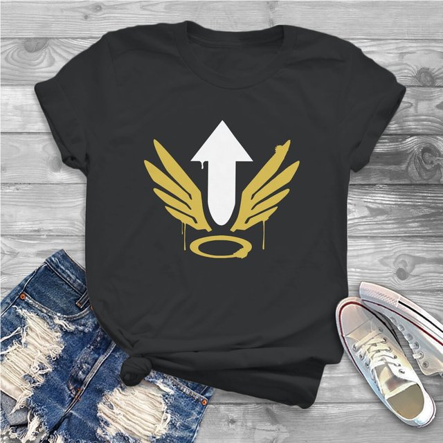 Heroes Never Die Essential Women s T Shirts Overwatch Awesome Tee Shirt Short Sleeve Crewneck - Overwatch Shop