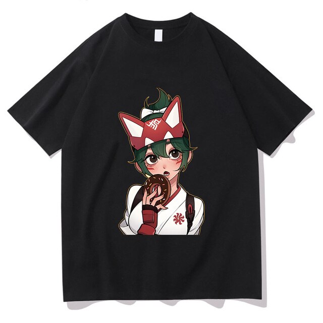 Kiriko Overwatch 2 Harajuku T shirts WOMEN 100 Cotton T Shirts Doughnut Tshirts Kawaii Cute - Overwatch Shop