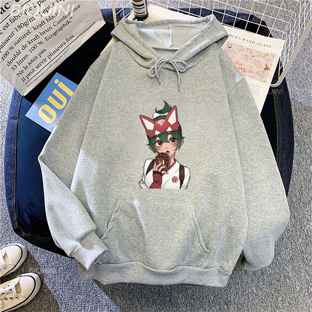 Overwatch 2 Kiriko and Fox Hoddies Funny Printing Hot Game Tops Men Woman Hrajuku Cartoon Winter - Overwatch Shop