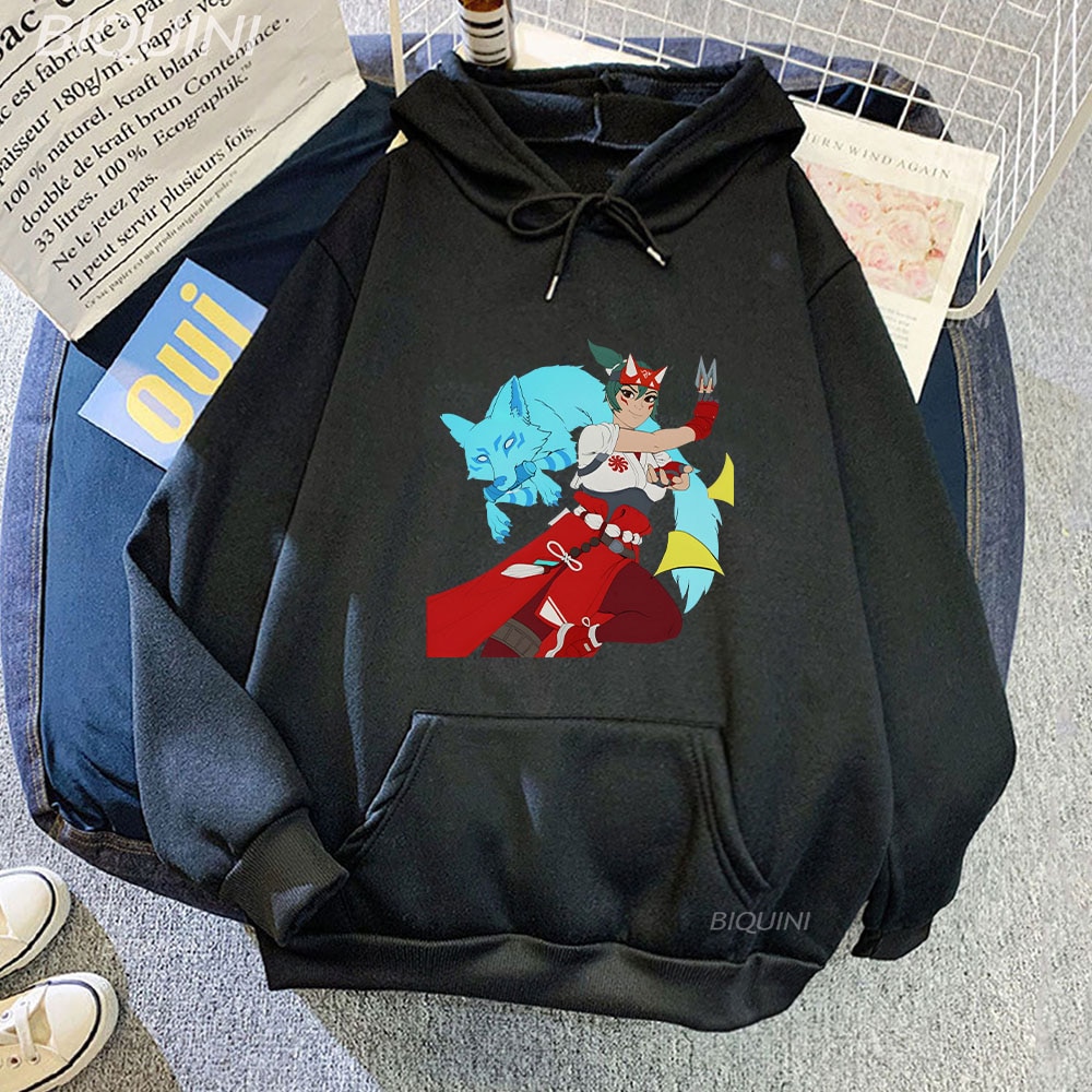 Overwatch 2 Kiriko and Fox Hoodies Funny Print Hot Game Tops Winter Warm Woman Sweatshirt Autumn - Overwatch Shop