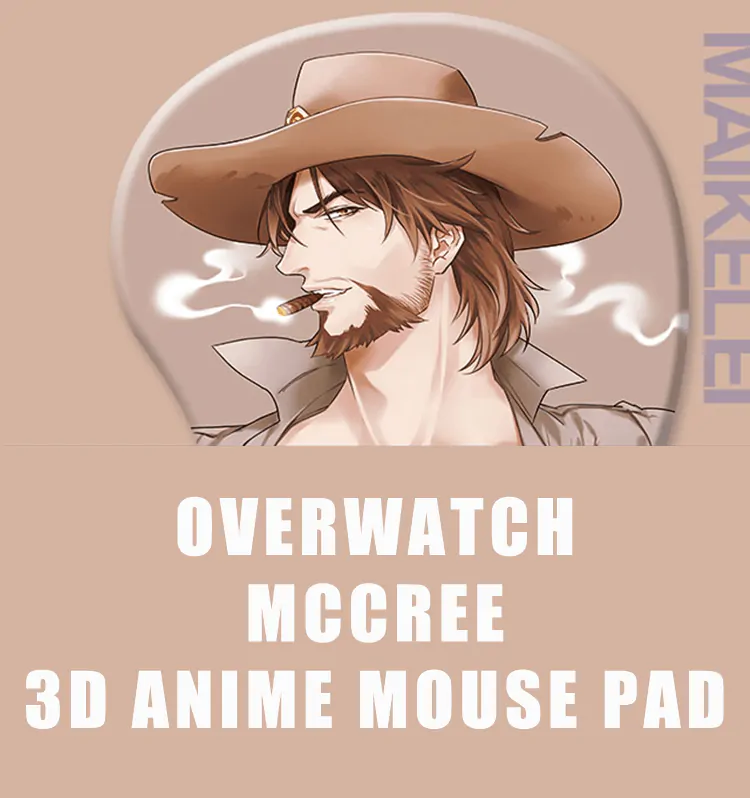 McCree 3D OverWatch Game Boobs Mouse Pad