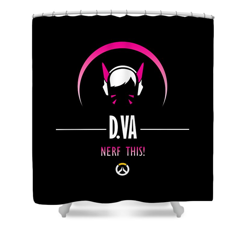 DVA Nerf This Overwatch Shower Curtain