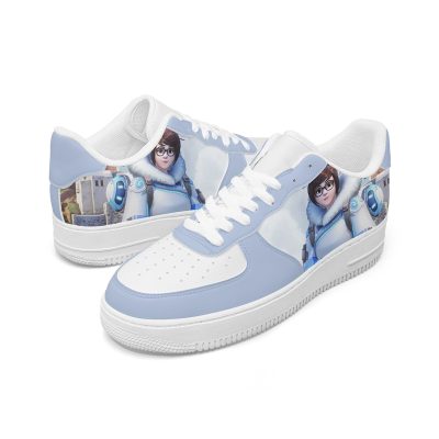 Overwatch Mei Leather Low Tops Sneakers