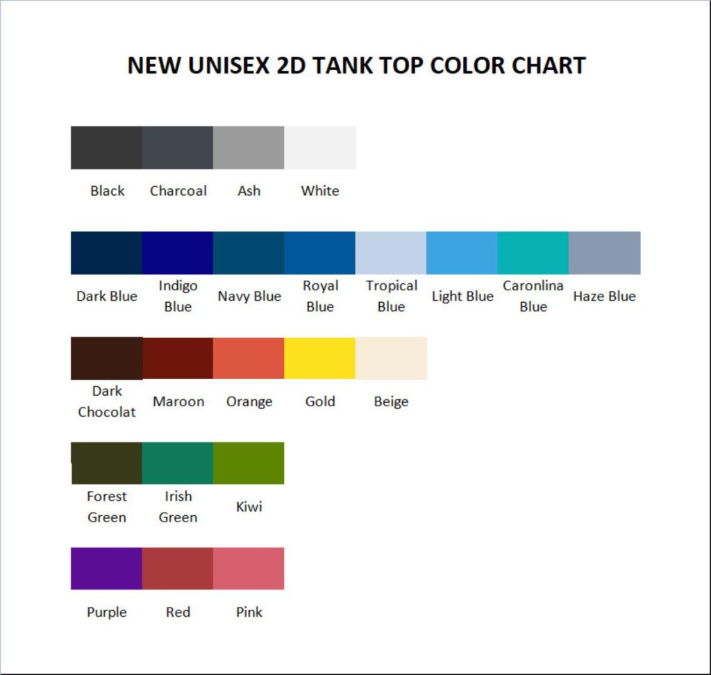 tank top color chart - Overwatch Shop